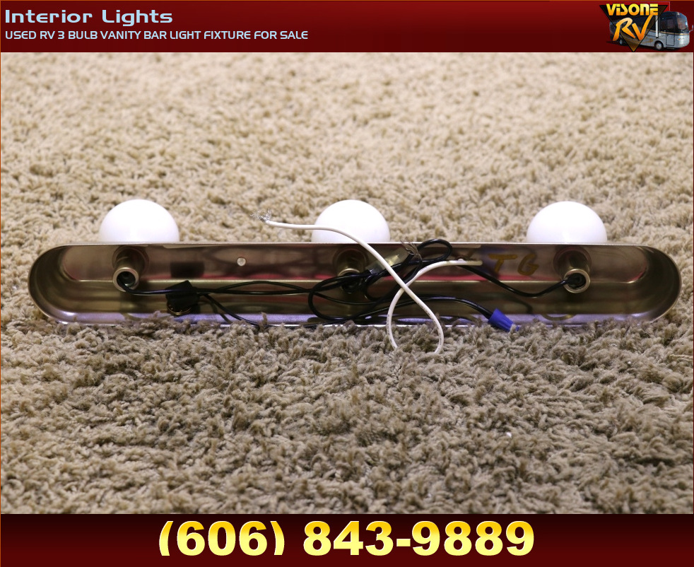 RV Interiors USED RV 3 BULB VANITY BAR LIGHT FIXTURE FOR SALE Interior Lights VANITY LIGHT