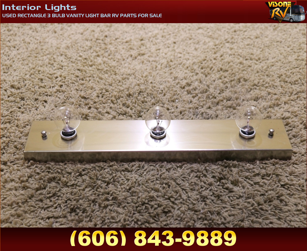 Rv Interiors Used Rectangle 3 Bulb Vanity Light Bar Rv Parts For Sale Interior Lights Where To Buy Rv Motorhome Interior Light Fixtures Rv Motorhome Vanity Light Bars Light Fixtures On Ebayused Rv Motorhome
