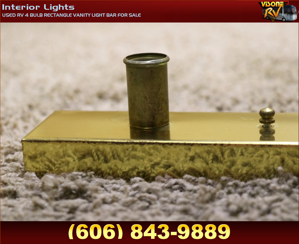 Rv Interiors Used Rv 4 Bulb Rectangle Vanity Light Bar For Sale Interior Lights Gold Brass Where To Buy Rv Vanity Light Bars Rv Motorhome Bathroom Light Fixtures Light Fixtures On Ebayused Rv Motorhome