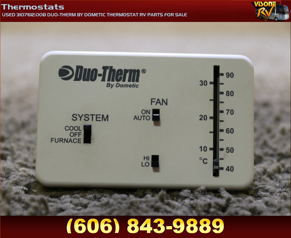 RV Interiors USED 3107612.008 DUOTHERM BY DOMETIC THERMOSTAT RV PARTS