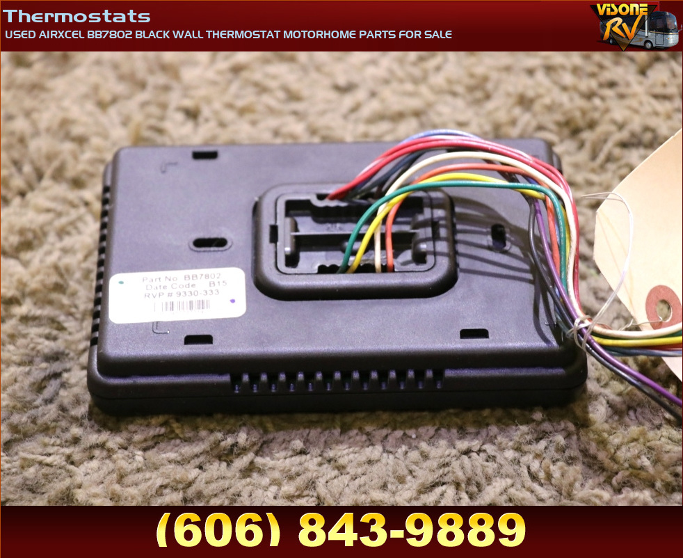 RV Interiors USED AIRXCEL BB7802 BLACK WALL THERMOSTAT MOTORHOME PARTS