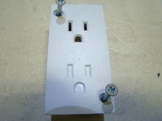 NEW WHITE OUTLETS TWO  GANG ONLY ONE WAY PLUG-IN 