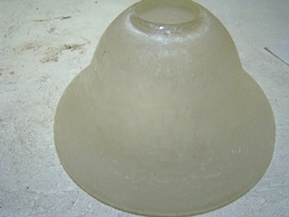 USED RV OR HOME GLASS SHADE CRACKLED 
