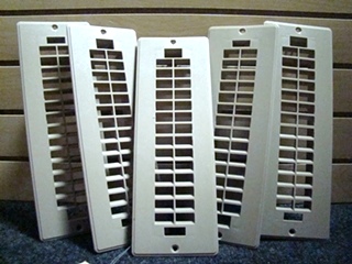 USED RV/MOTORHOME SET OF 5 TAN FLOOR VENT COVERS (PLASTIC) FOR SALE