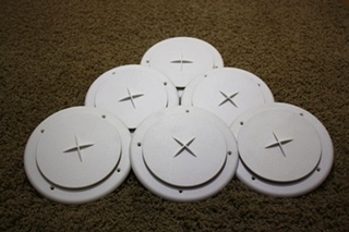 USED SET OF 6 ROUND CEILING VENT COVERS FOR SALE