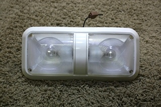 USED DOUBLE LENS RV CEILING LIGHT FIXTURE FOR SALE