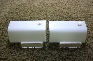 USED MOTORHOME SET OF 2 WHITE WALL SCONCE LIGHT FIXTURES FOR SALE
