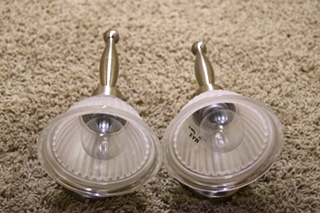 USED SET OF 2 RV SCONCE WALL LIGHT FIXTURES FOR SALE