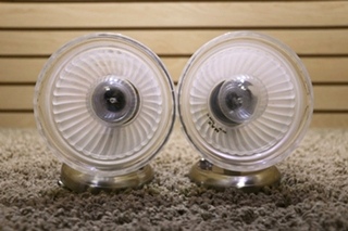 USED SET OF 2 RV SCONCE WALL LIGHT FIXTURES FOR SALE