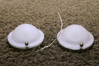 USED MOTORHOME SET OF 2 DOME LIGHT FIXTURES RV PARTS FOR SALE