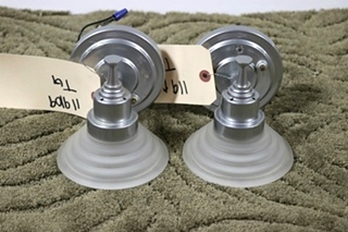 USED SET OF 2 ADJUSTABLE SCONCE WALL LIGHT FIXTURES RV PARTS FOR SALE