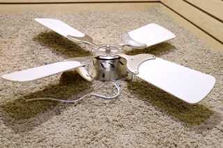USED RV CREAM AND NICKLE CEILING FAN FOR SALE