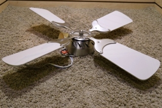 USED RV CREAM AND NICKLE CEILING FAN FOR SALE